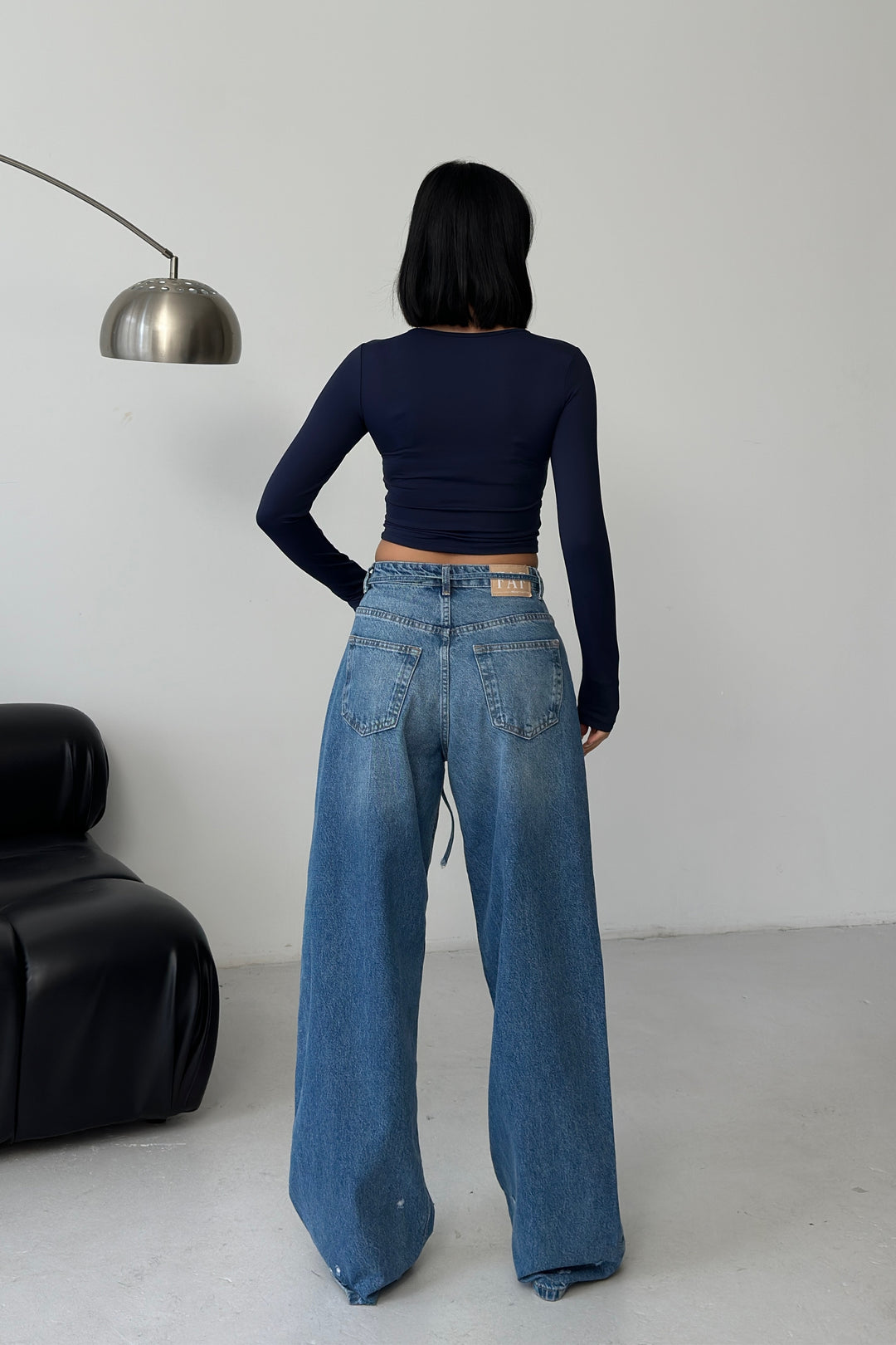 Routines Washed Drawstring Jeans - Deep Blue 3650