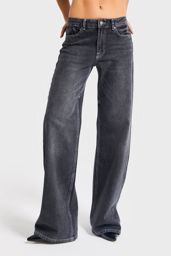 Routines Washed Mid-waist Straight Jeans 4469 Jeans Routines Fashion