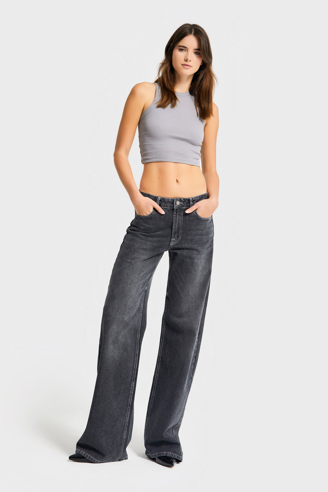 Routines Washed Mid-waist Straight Jeans 4469 Jeans Routines Fashion