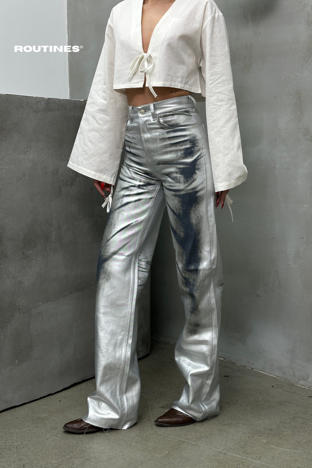 Routines Washed Silver Straight Jeans 1262 Jeans Routines Fashion