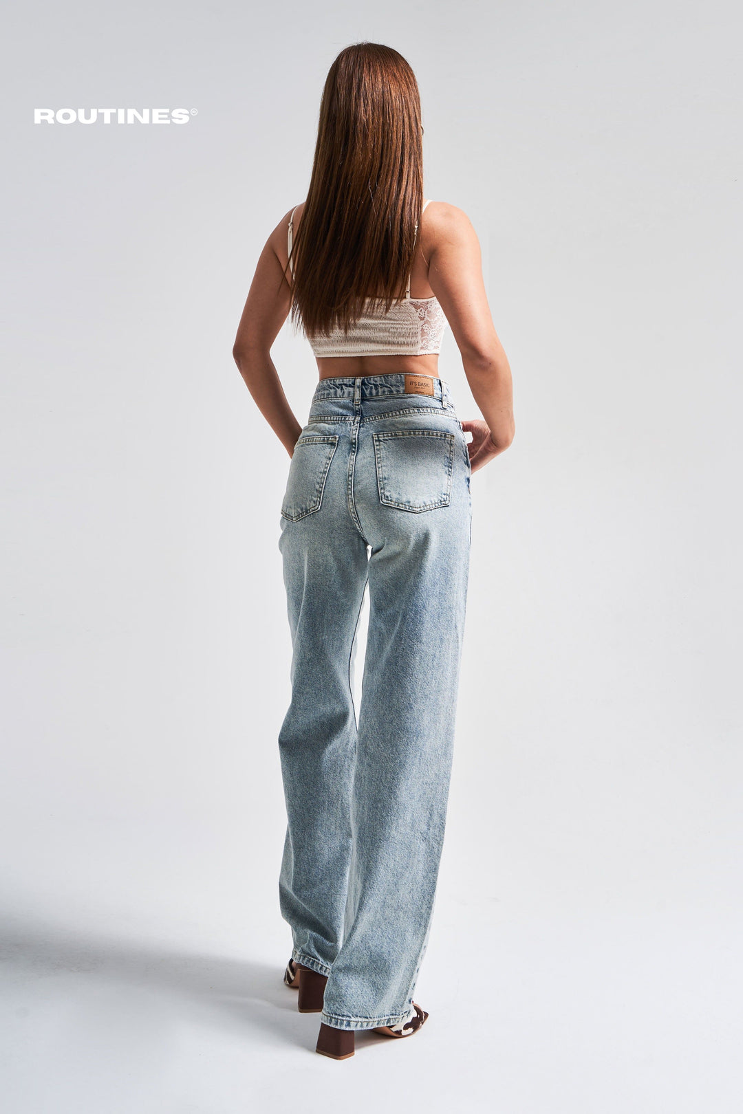 Routines Washed Straight Leg Jeans 2478 Jeans Routines Fashion