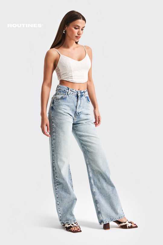 Routines Washed Straight Leg Jeans 2478 Jeans Routines Fashion