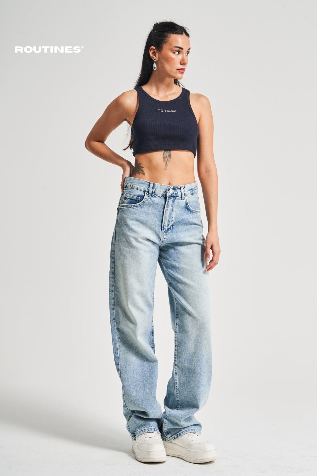 Routines Washed Straight Leg Jeans 2880-17S5 Jeans Routines Fashion