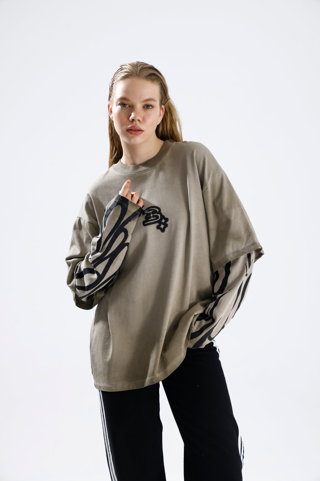 Routines Acid Washed Longsleeves Shirt - Beige 1914 T-Shirt Routines Fashion