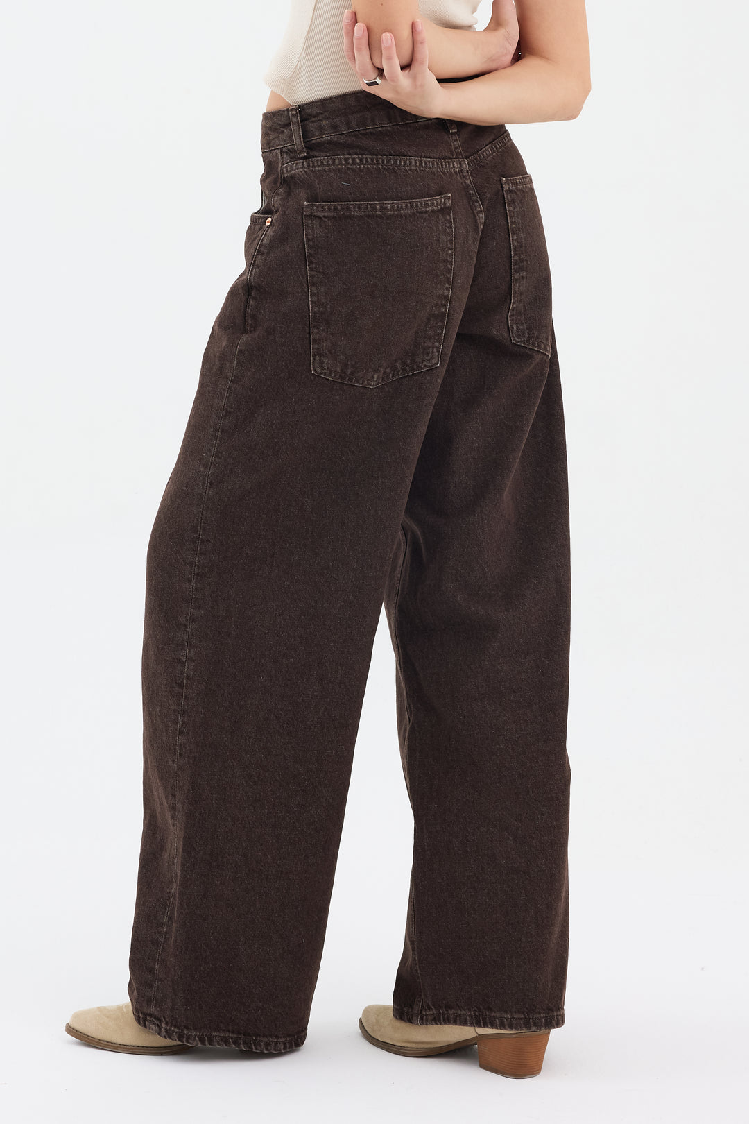 Routines Baggy Straight Jeans - Washed Brown 5242