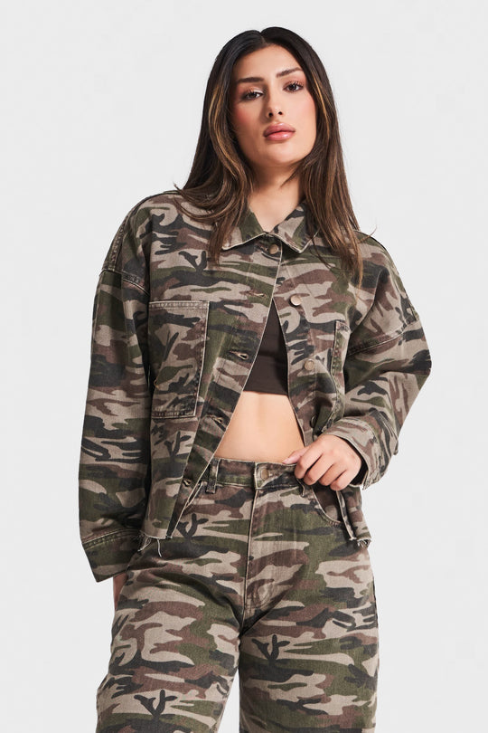 Routines Camouflage Denim Jacket 4411 Jacket Routines Fashion