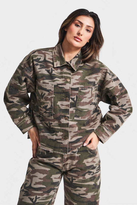 Routines Camouflage Denim Jacket 4411 Jacket Routines Fashion
