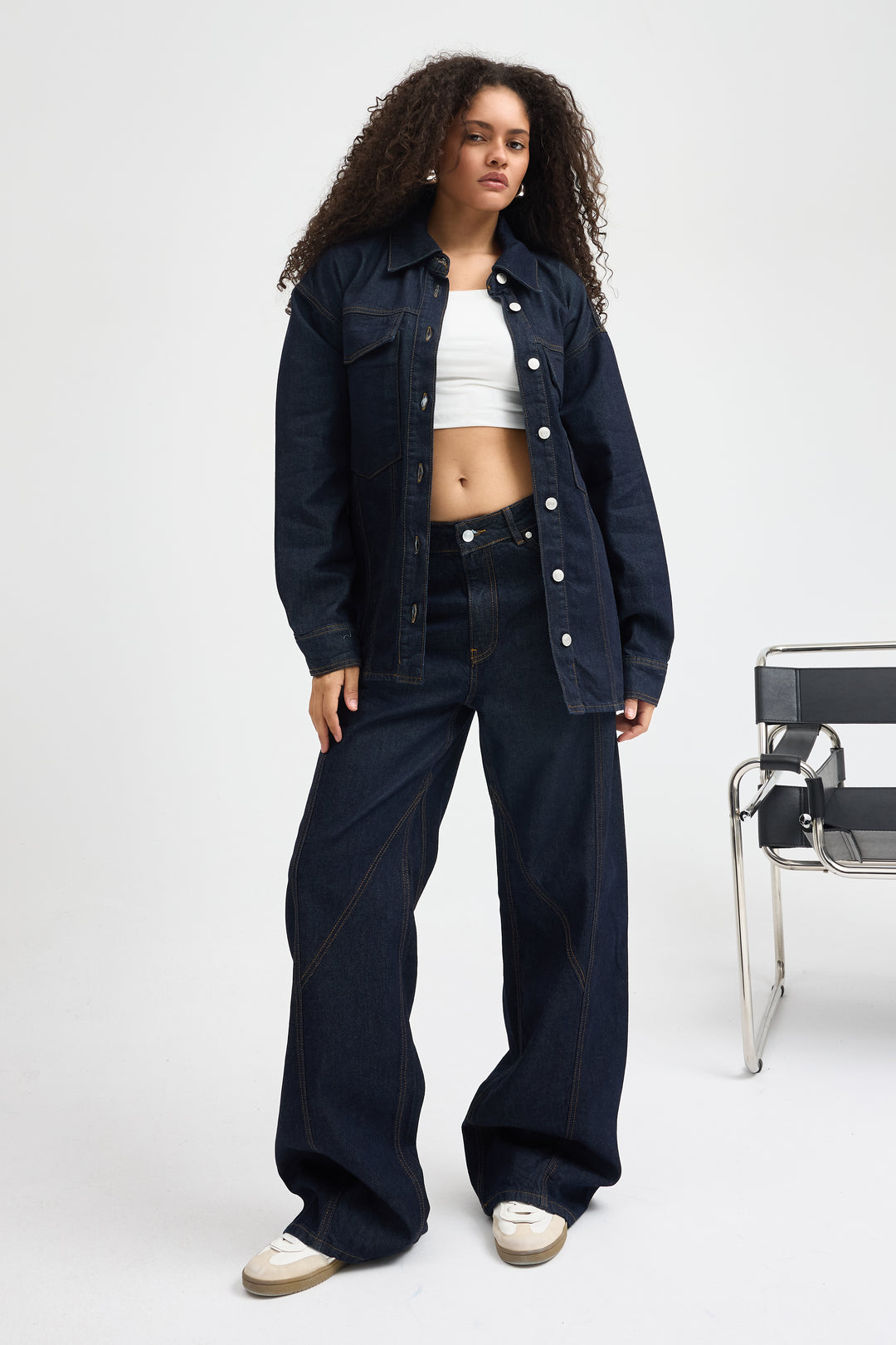 Routines Denim Two Piece Set - Dark Blue - Tall 1459-1