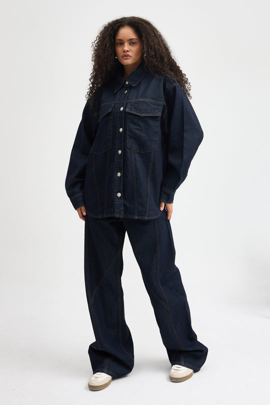 Routines Denim Two Piece Set - Dark Blue - Tall 1459-1
