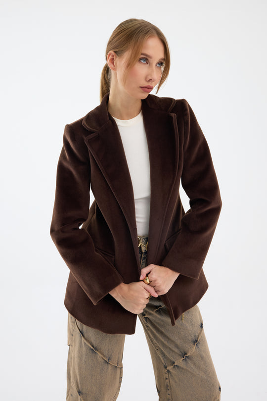 Routines Furry Blazer - Brown 9777