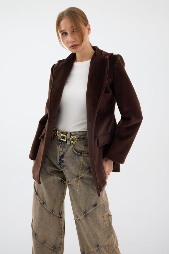 Routines Furry Blazer - Brown 9777