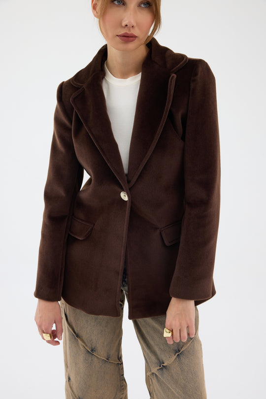 Routines Furry Blazer - Brown 9777