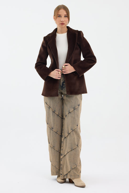Routines Furry Blazer - Brown 9777