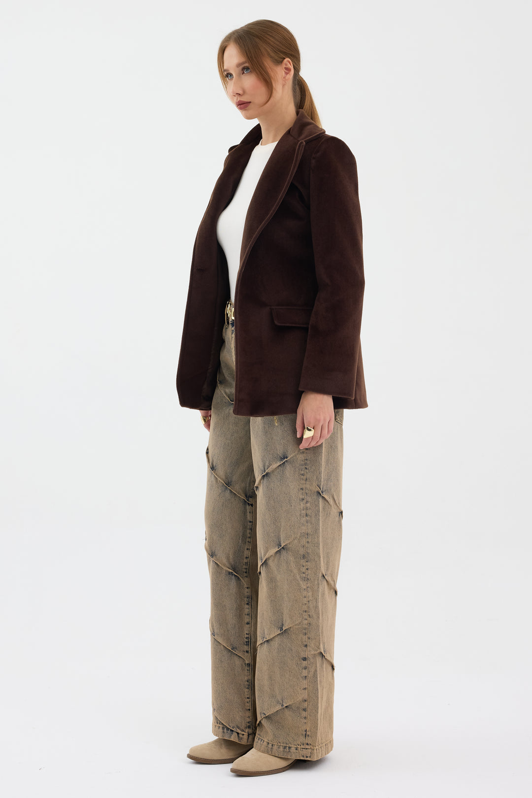 Routines Furry Blazer - Brown 9777