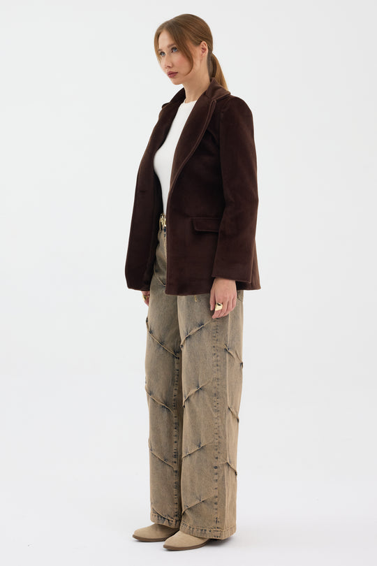 Routines Furry Blazer - Brown 9777