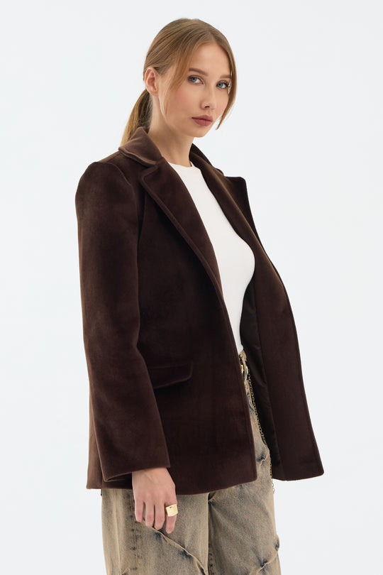 Routines Furry Blazer - Brown 9777