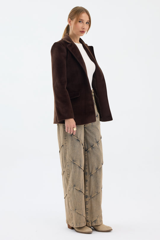 Routines Furry Blazer - Brown 9777