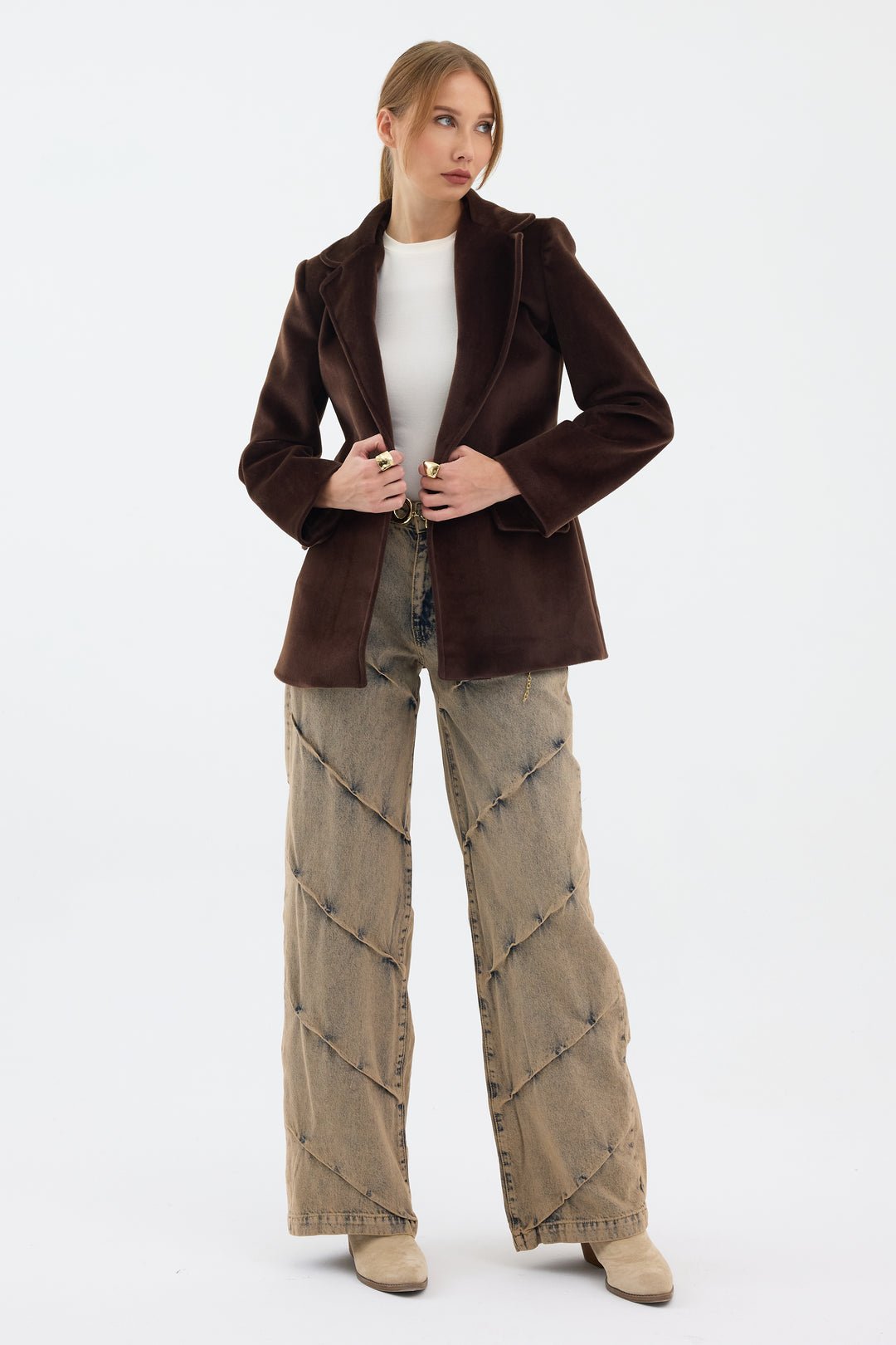 Routines Furry Blazer - Brown 9777