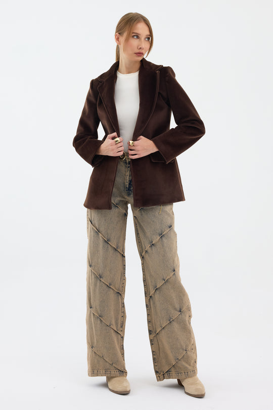 Routines Furry Blazer - Brown 9777