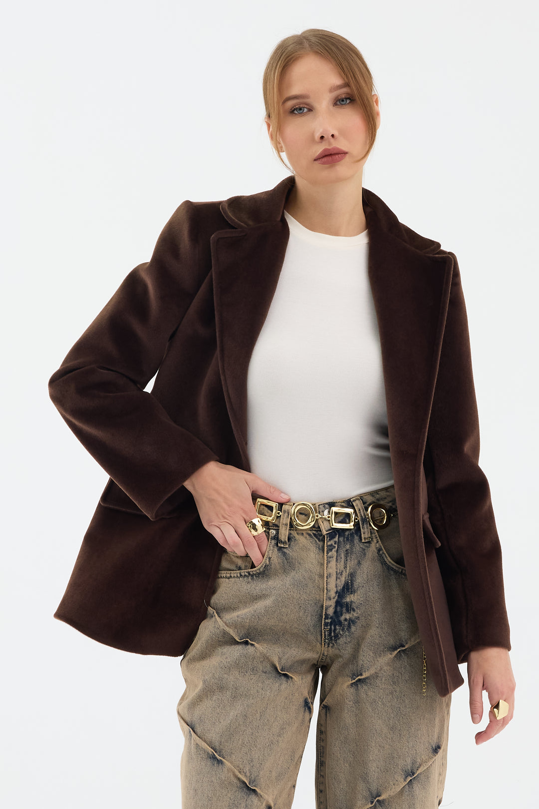 Routines Furry Blazer - Brown 9777
