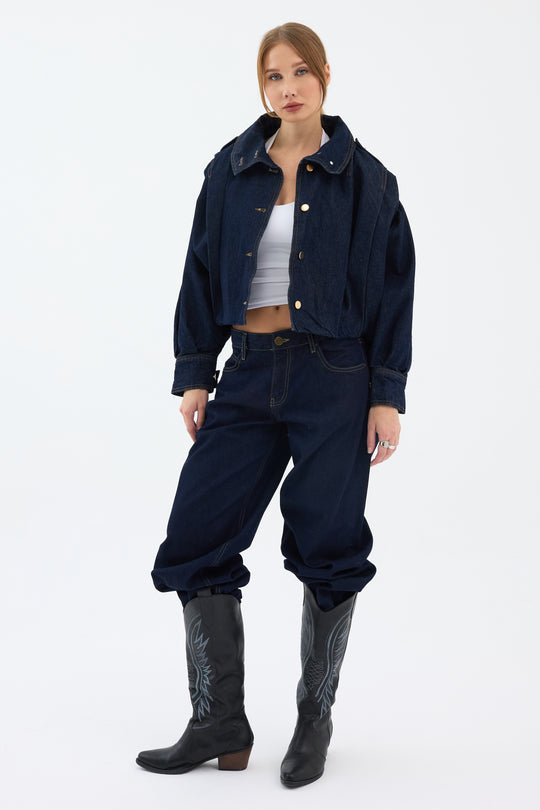 Routines Layer Denim Bomber Jacket 2054 Jacket Routines Fashion