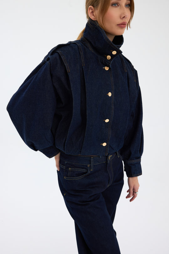 Routines Layer Denim Bomber Jacket 2054 Jacket Routines Fashion