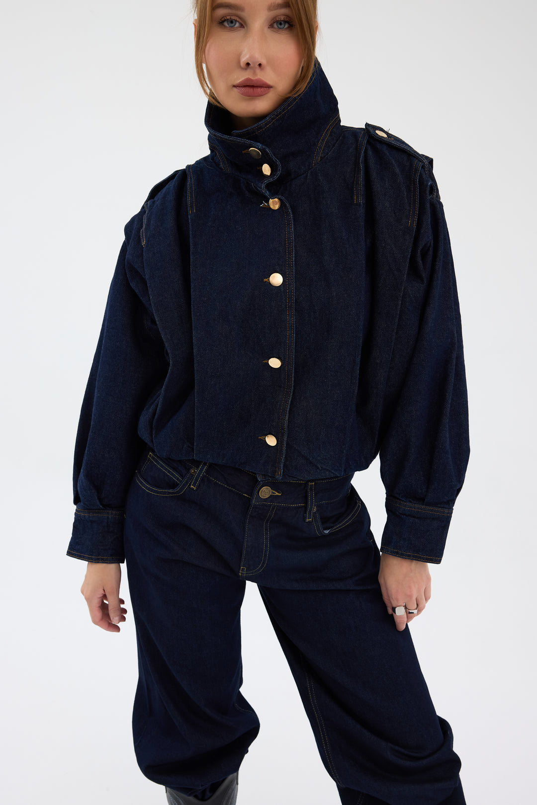 Routines Layer Denim Bomber Jacket 2054 Jacket Routines Fashion