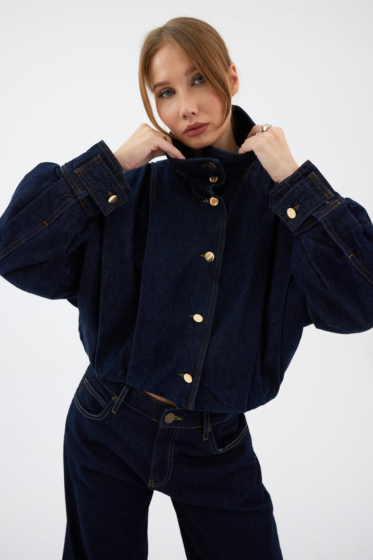 Routines Layer Denim Bomber Jacket 2054 Jacket Routines Fashion