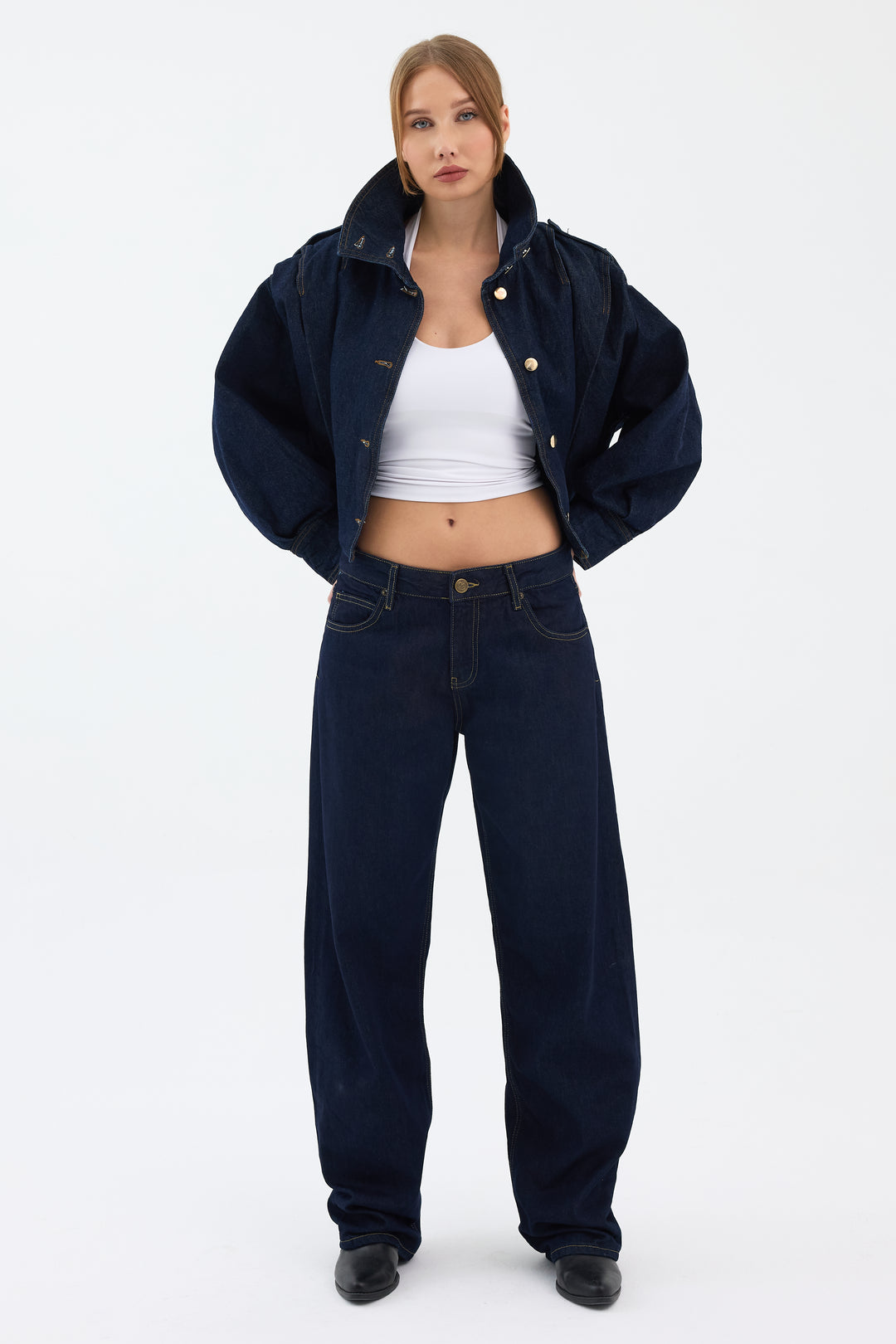 Routines Layer Denim Bomber Jacket 2054 Jacket Routines Fashion