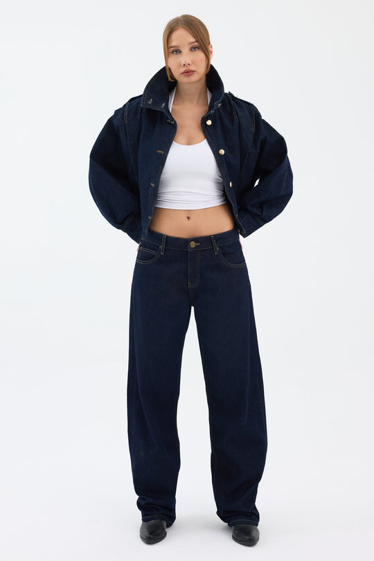 Routines Layer Denim Bomber Jacket 2054 Jacket Routines Fashion