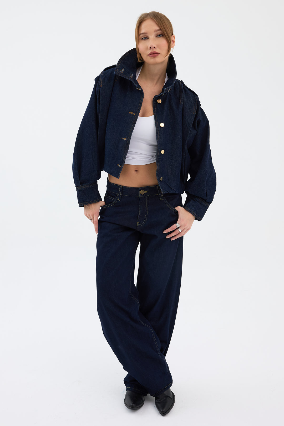 Routines Layer Denim Bomber Jacket 2054 Jacket Routines Fashion