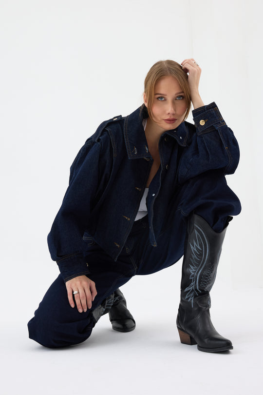 Routines Layer Denim Bomber Jacket 2054 Jacket Routines Fashion