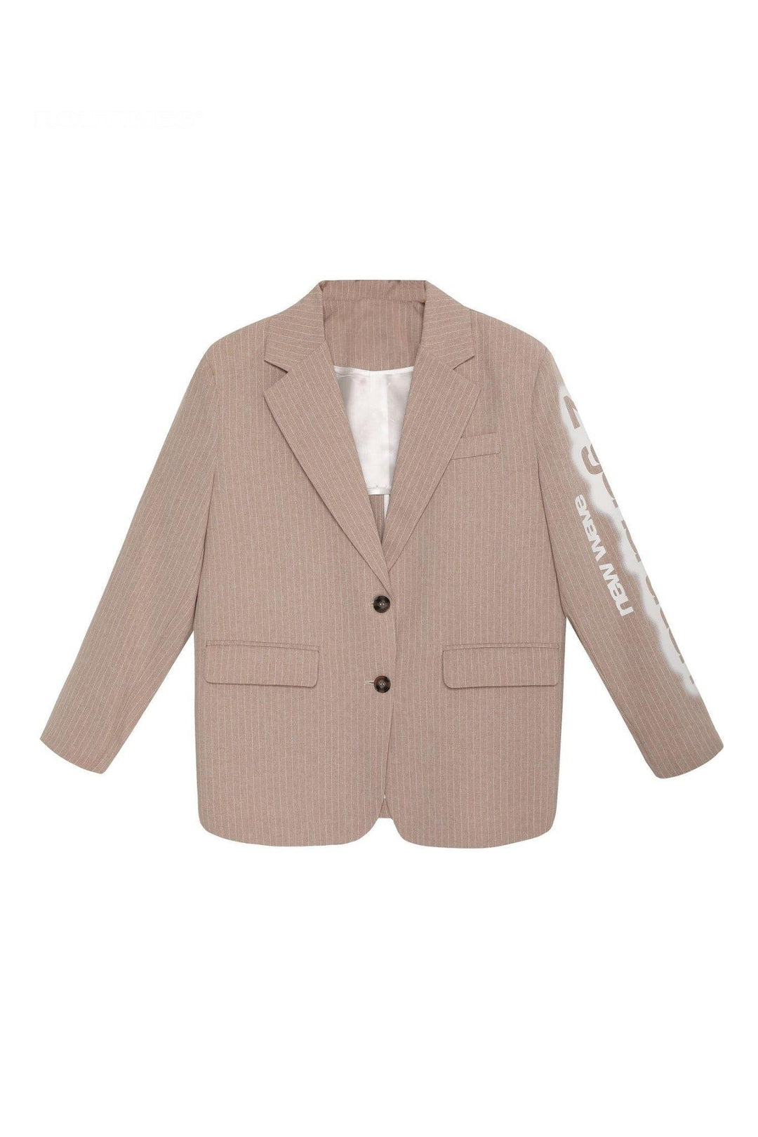 Routines Print Detailed Two Piece Suit - Beige 00038 Set Routines Fashion