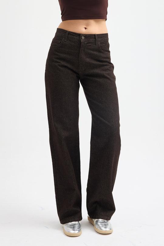 Routines Straight Leg Jeans - Dark Brown 4227