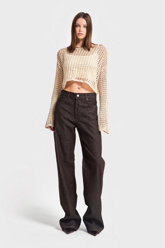 Routines Straight Leg Jeans - Dark Brown 4227 Jeans Routines Fashion