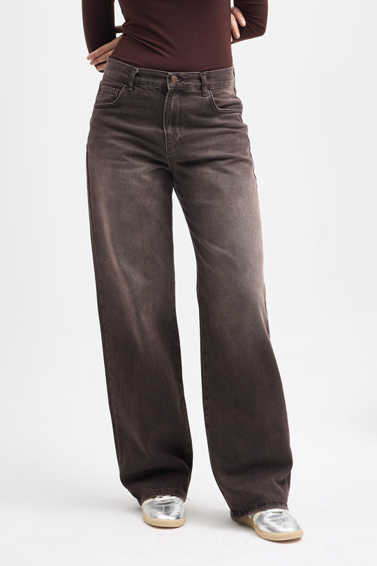 Routines Straight Leg Jeans - Washed Brown 2880