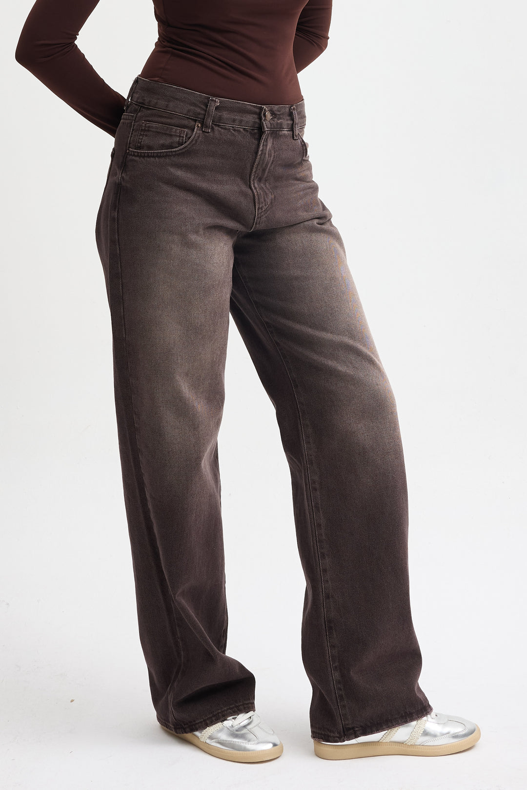 Routines Straight Leg Jeans - Washed Brown 2880