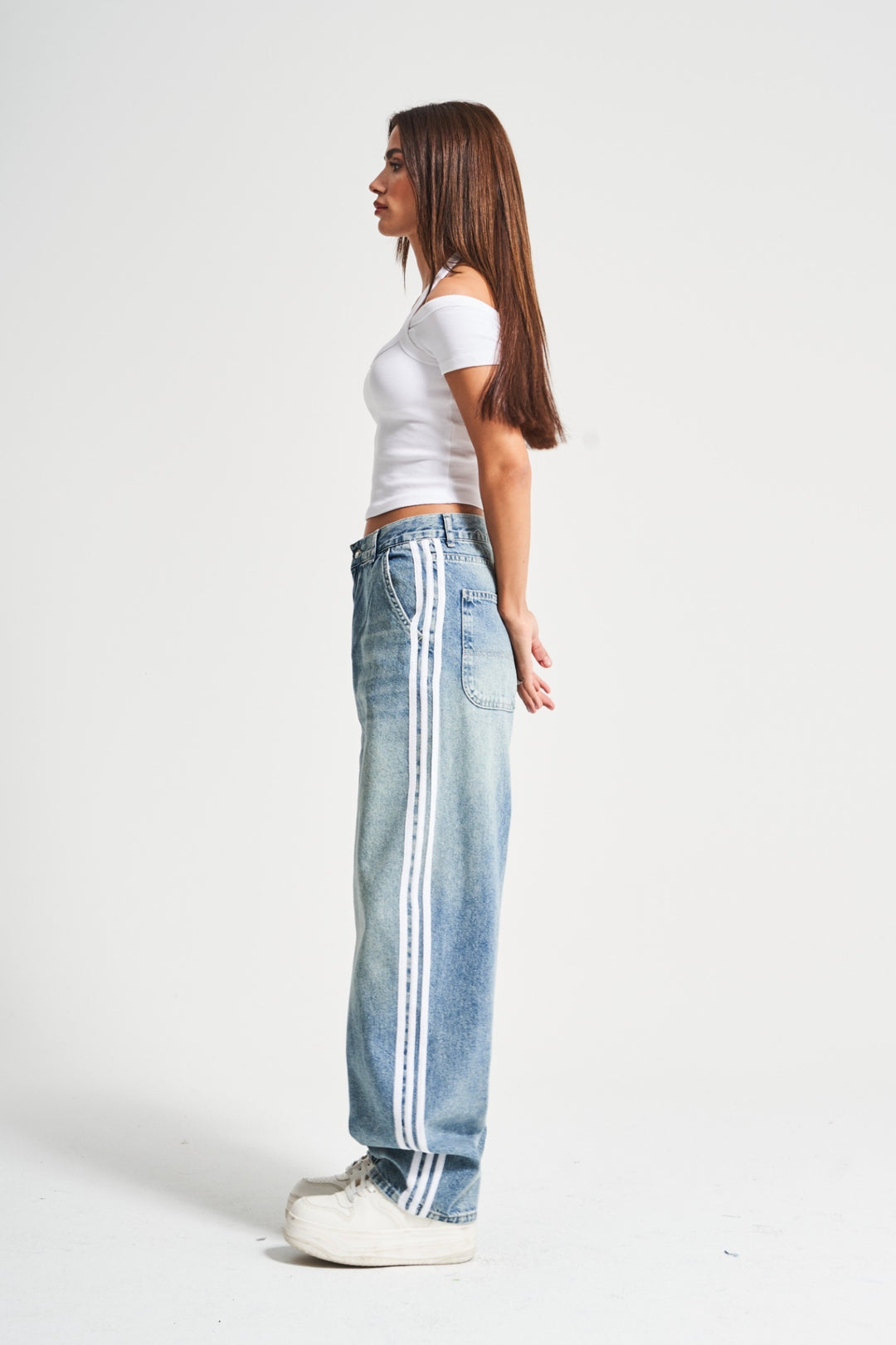 Routines Striped Baggy Skater Jeans 2952 (PRE-ORDER) Jeans Routines Fashion