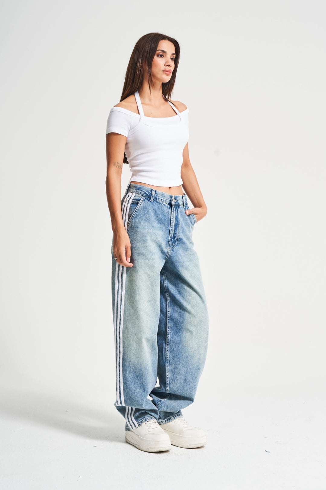 Routines Striped Baggy Skater Jeans 2952 (PRE-ORDER) Jeans Routines Fashion