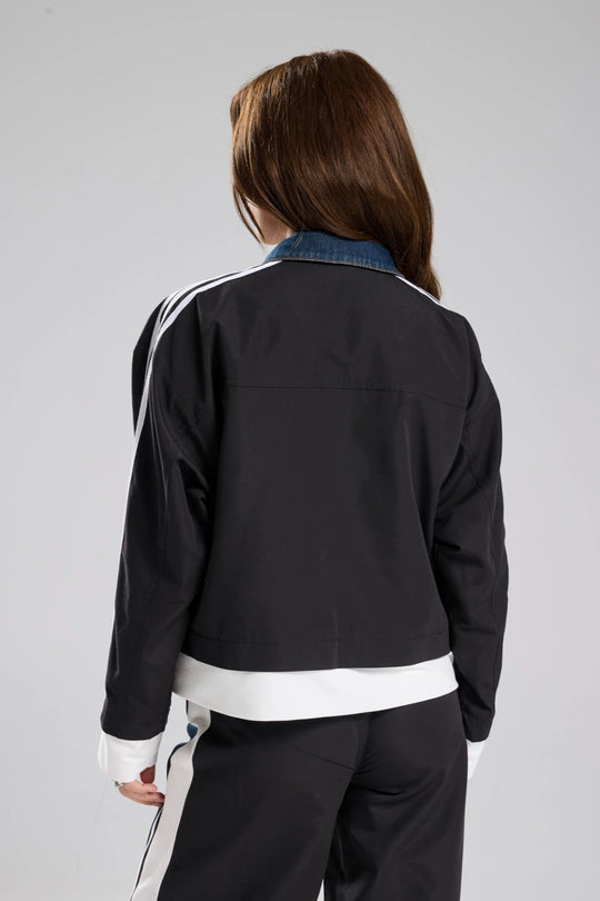 Routines Striped Denim Jacket - Black 1726 (PRE-ORDER) Jacket Routines Fashion