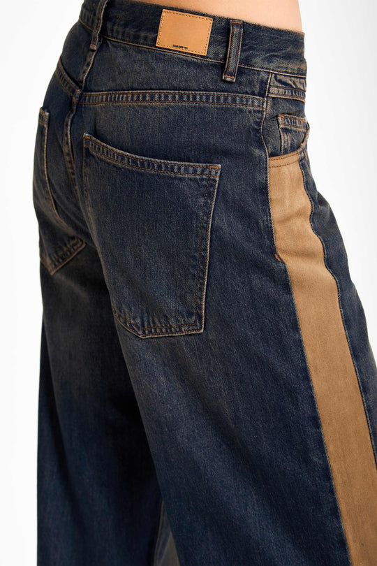 Routines Suede Striped Straight Leg Jeans 4269 Jeans Routines Fashion