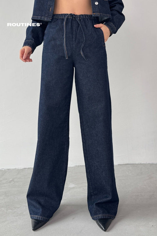 Routines Two Piece Denim Jogger Set 0185 Set Routines Fashion