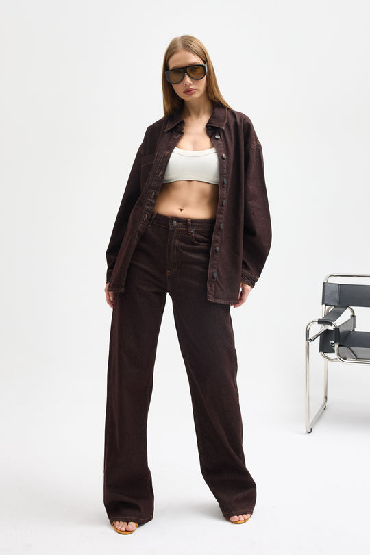 Routines Two Piece Denim Set - Brown - Tall 1444-3