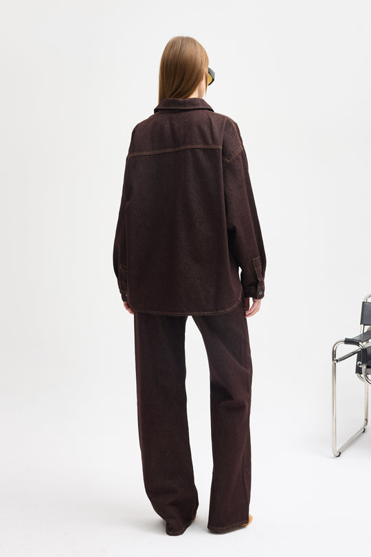 Routines Two Piece Denim Set - Brown - Tall 1444-3