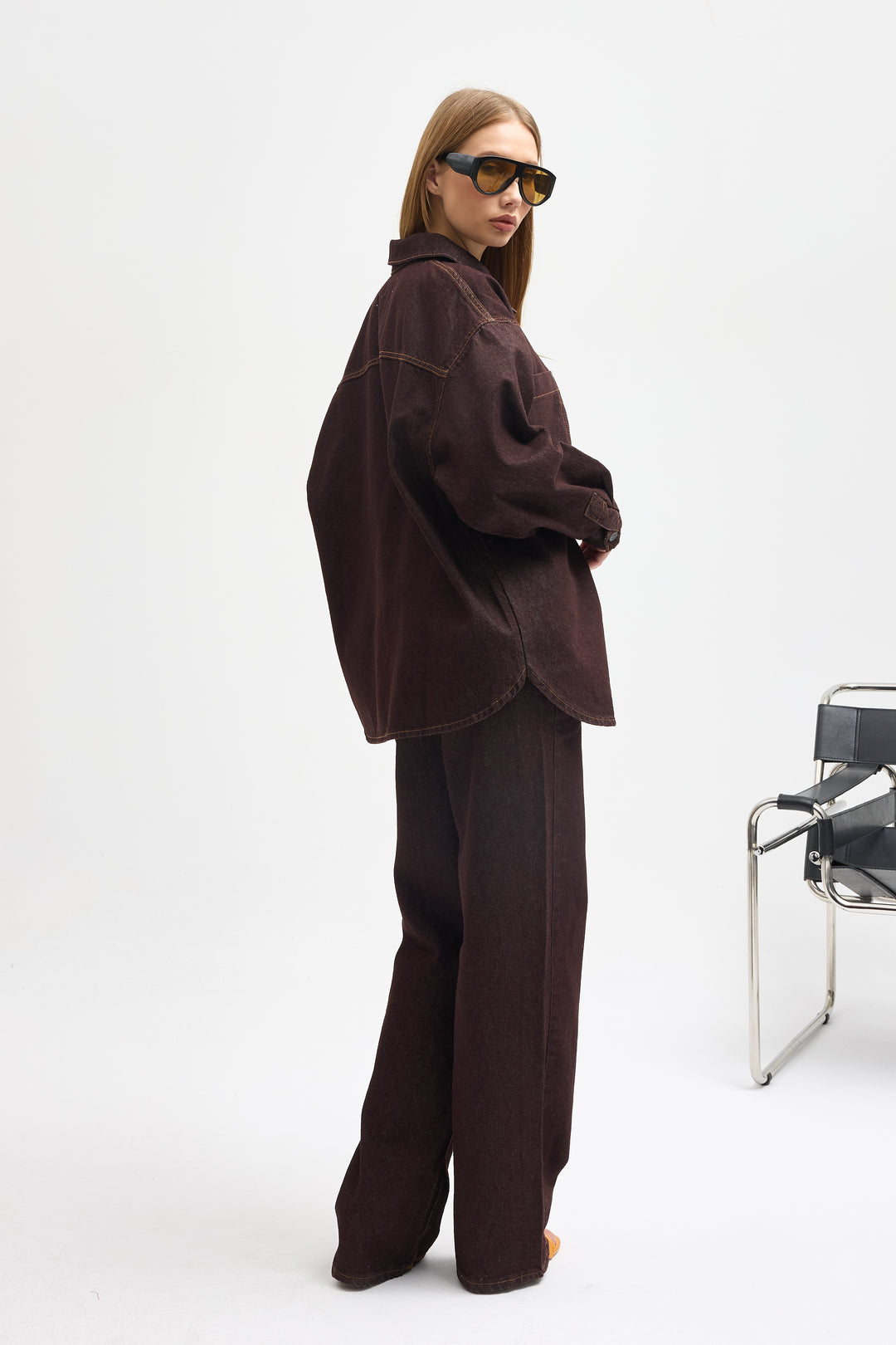 Routines Two Piece Denim Set - Brown - Tall 1444-3