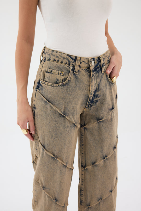 Routines Vintage Detailed Straight Jeans 5265