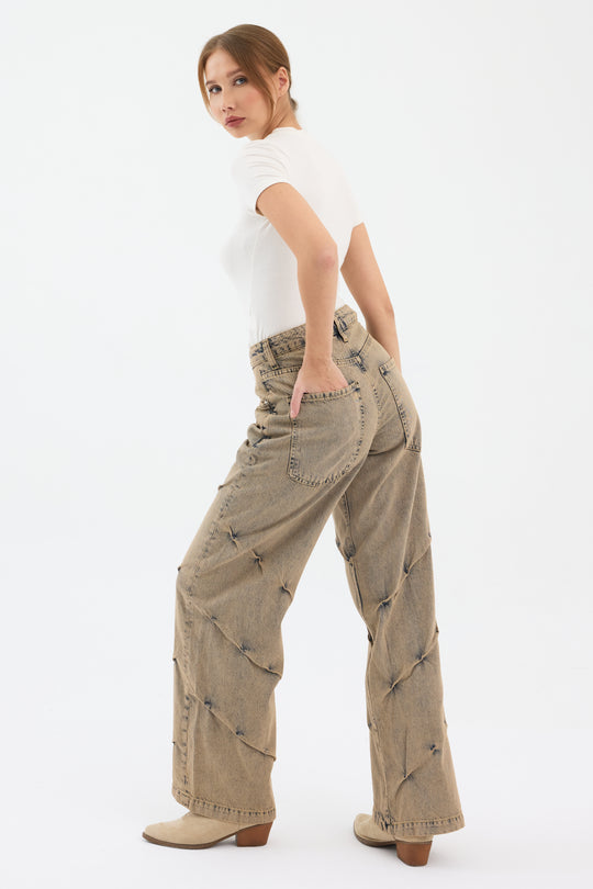 Routines Vintage Detailed Straight Jeans 5265
