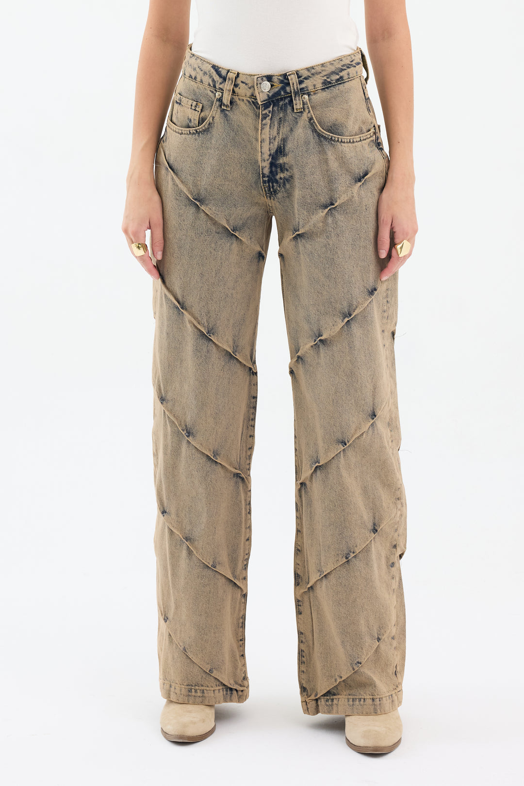 Routines Vintage Detailed Straight Jeans 5265