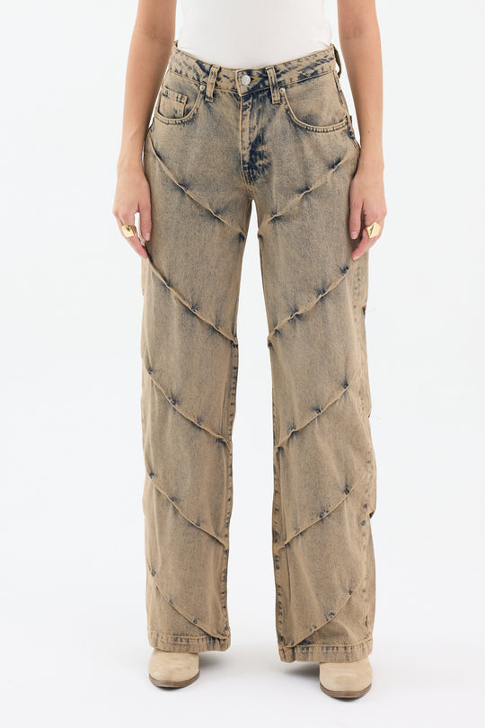 Routines Vintage Detailed Straight Jeans 5265