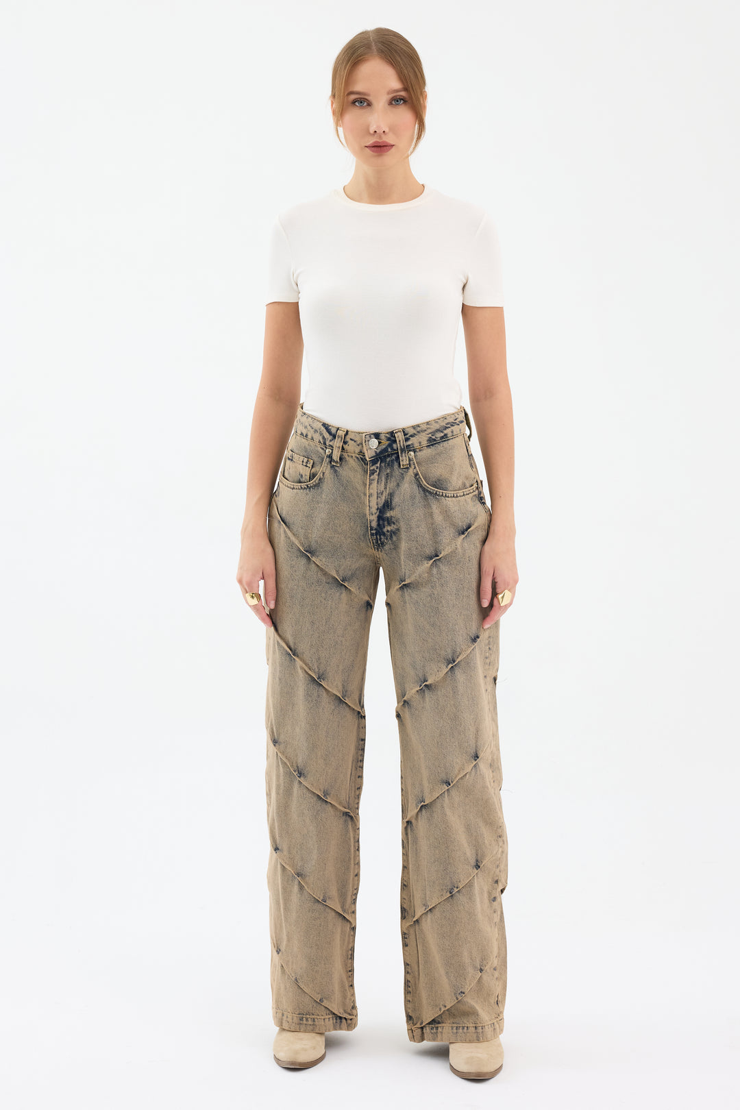 Routines Vintage Detailed Straight Jeans 5265